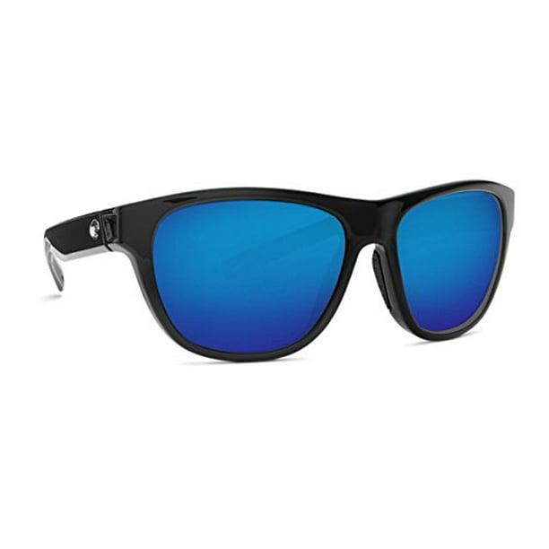 Costa Oyster Bay Black Plastic Frame Blue Mirror Lens Unisex SunglassesOYB11OBMP